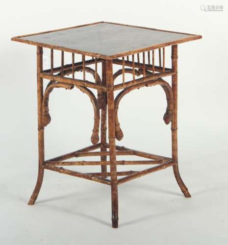 Japanese Lacquer & Bamboo Table, c. 1900