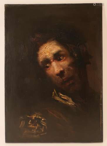 Spanish Sch, Manner of Goya, Portrait, O/P