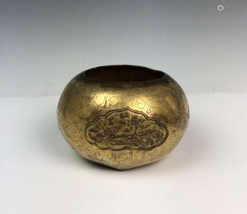 Chinese Gilt Bronze Ritual Vessel