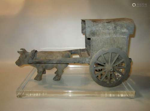 Bronze Ox Drawn Cart