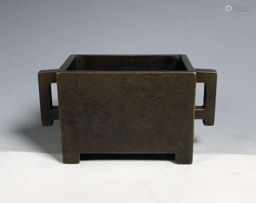 Manger Shaped Bronze Censer with mark