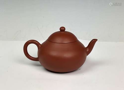 Red Stoneware Tea Pot with Mark