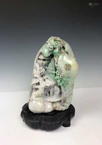 Carved Jadeite Mountain with mark