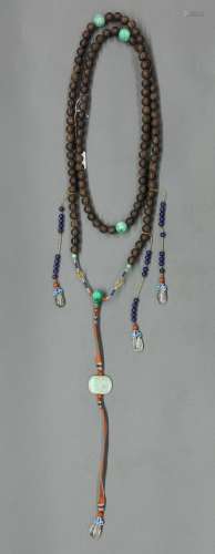Chinese 108 Aloeswood Beads Court Necklace
