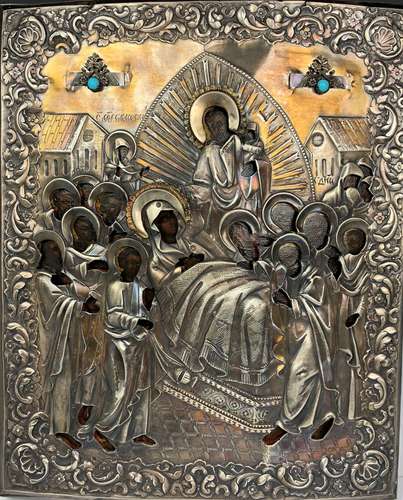 Russian Icon of Dormition, 19th Century