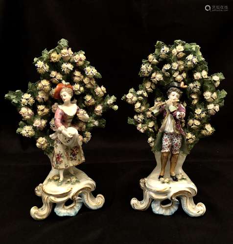 Pair Of  Porcelain Figures of Man and Women