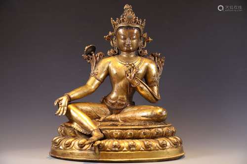 Gilt Bronze Figure of Tara