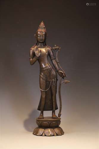Large Bronze Figure of Guan Yin