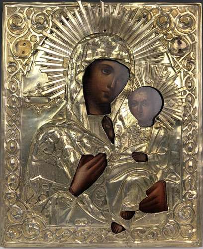 A Russian Icon Of Iverskaya Mother Of God