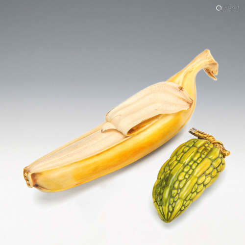 象牙 瓜·香蕉 （两件）