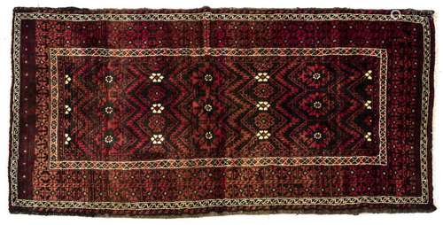 PERSIAN HAND-TIED BAKHTIARI WOOL RUG 7'2