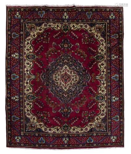 HAND-TIED TABRIZ RUG 11'4