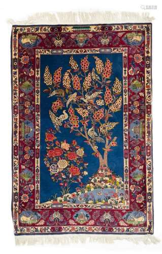 PERSIAN HAND-TIED TABRIZ STORY RUG 6'5