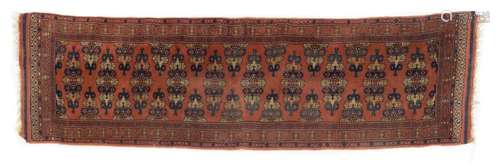 HAND-TIED AFGHAN FLOOR RUNNER 7' X 1'8