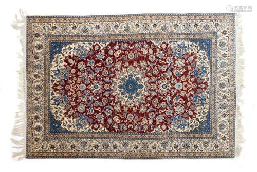 PERSIAN HAND-TIED NAIN RUG 8'8