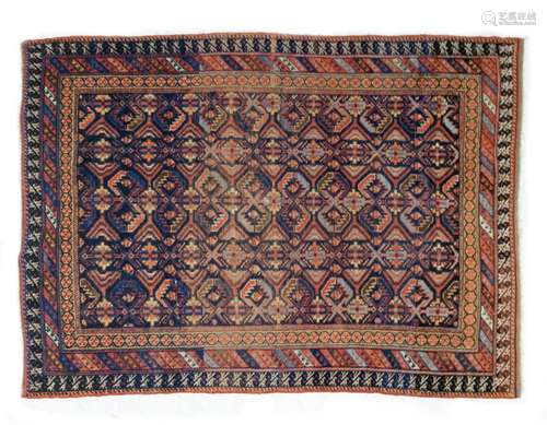 HAND-TIED AFGHAN TRIBAL RUG 6'7