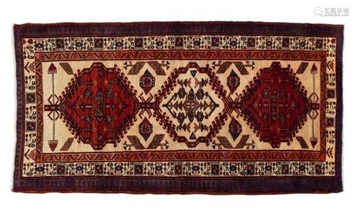 HAND-TIED WOOL PERSIAN SERAPI RUG, 6'11