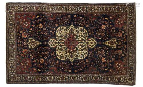 ANTIQUE PERSIAN HAND-TIED FERAGHAN RUG 6'4