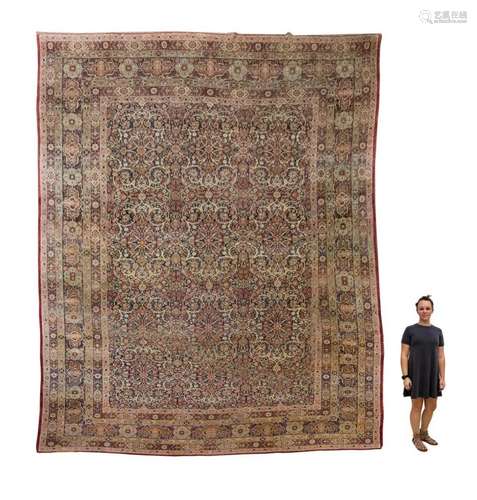 ANTIQUE PERSIAN HAND-TIED KERMAN RUG 15' X 21'8