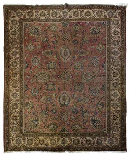 PERSIAN HAND-TIED TABRIZ RUG 10' X 12'7