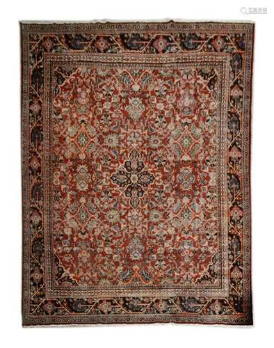 PERSIAN HAND-TIED MAHAL RUG 11'9