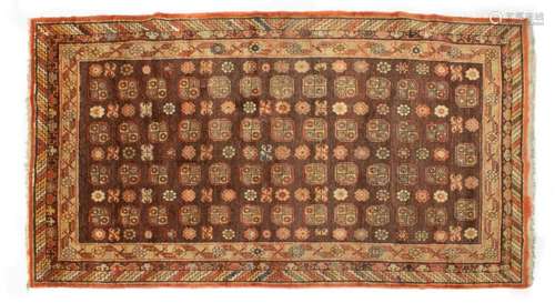 HAND-TIED KHOTAN RUG 9'2