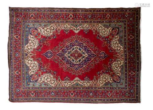 HAND-TIED PERSIAN TABIRZ RUG 12'6