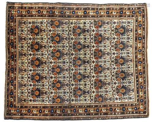 ANTIQUE PERSIAN HAND-TIED ABADEH RUG 6'1