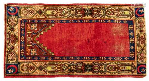 HAND-TIED SIVAS PRAYER RUG 4'1