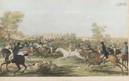 AFTER CARLE VERNET(1758-1836)L'ARRIVEE, HORSE RACE