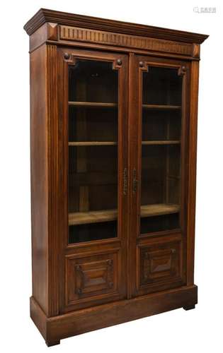 FRENCH LOUIS XVI STYLE GLAZED BOOKCASE