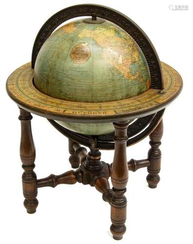 EARLY 20THC. KITTINGER TABLE TOP TERRESTRIAL GLOBE