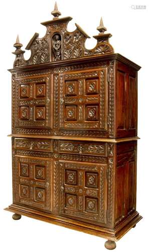 FRENCH HIGHLY CARVED RENAISSANCE REVIVAL CABINET