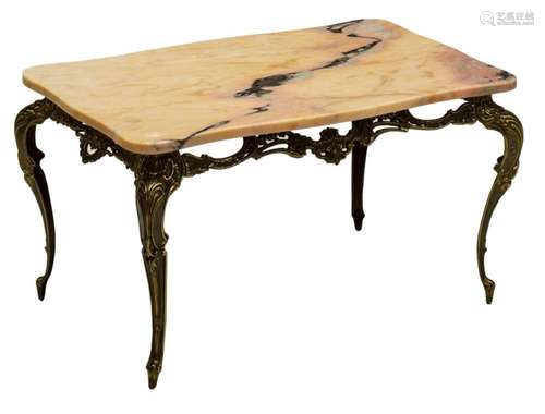 FRENCH LOUIS XV STYLE MARBLE TOP SIDE TABLE