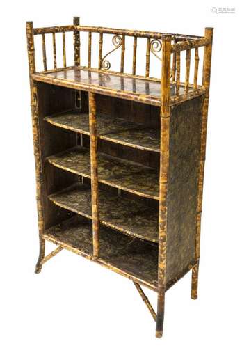 VICTORIAN CHINOISERIE BAMBOO BOOKSHELF