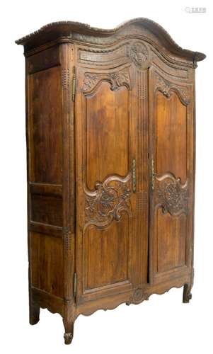 FRENCH OAK WEDDING ARMOIRE