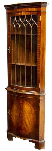 ENGLISH BEVAN FUNNELL MAHOGANY CORNER CABINET