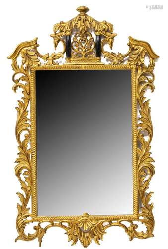 FRENCH LOUIS XV STYLE PARCEL GILTWOOD WALL MIRROR