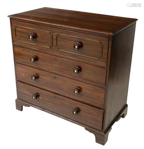 ENGLISH GEORGIAN MAHOGANY SECRETARY COMMODE