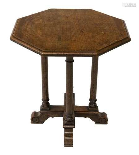 ENGLISH OAK OCTAGONAL TOP SIDE TABLE