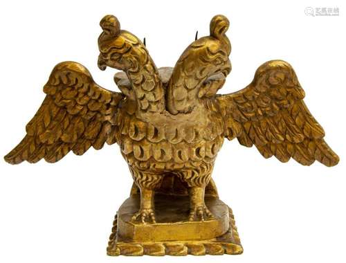 HERALDIC GILTWOOD DOUBLE HEADED EAGLE PRICKET