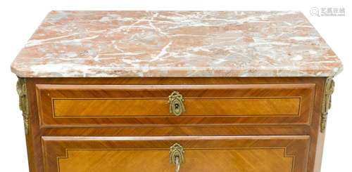 LOUIS XV STYLE INLAID SECRETARY ABATTANT