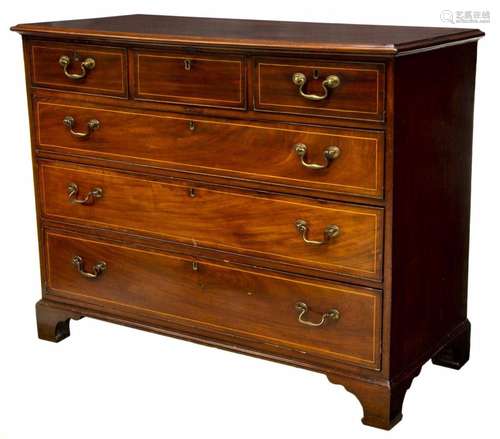 ENGLISH GEORGIAN MAHOGANY CHEST OF DRAWERS