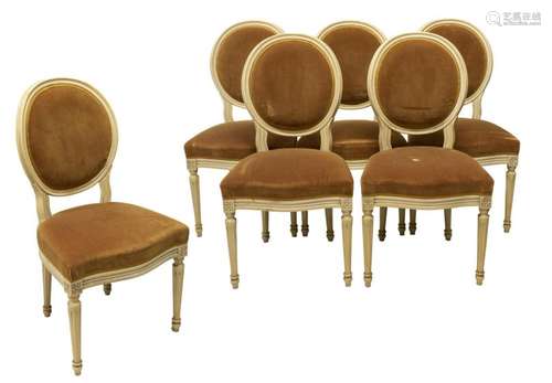 (6) LOUIS XVI STYLE DINING SIDE CHAIRS