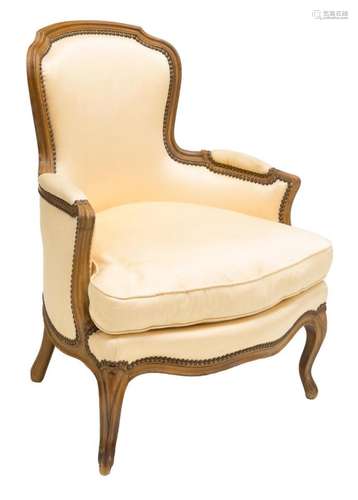 FRENCH LOUIS XV STYLE BERGERE ARMCHAIR