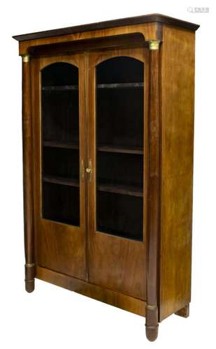 FRENCH EMPIRE STYLE MAHOGANY BOOKCASE