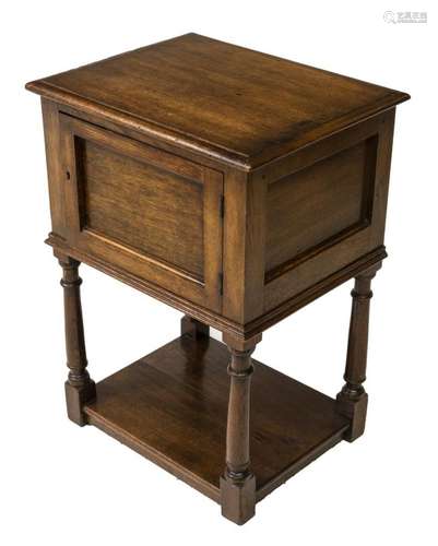 VINTAGE ENGLISH OAK SIDE CABINET NIGHTSTAND