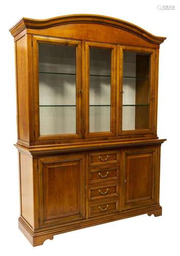 ITALIAN SELVA FRUITWOOD DISPLAY CABINET