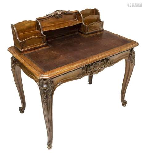 FRENCH LOUIS XV STYLE WALNUT WRITING DESK