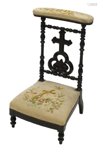 FRENCH NAPOLEON III PRAYER CHAIR